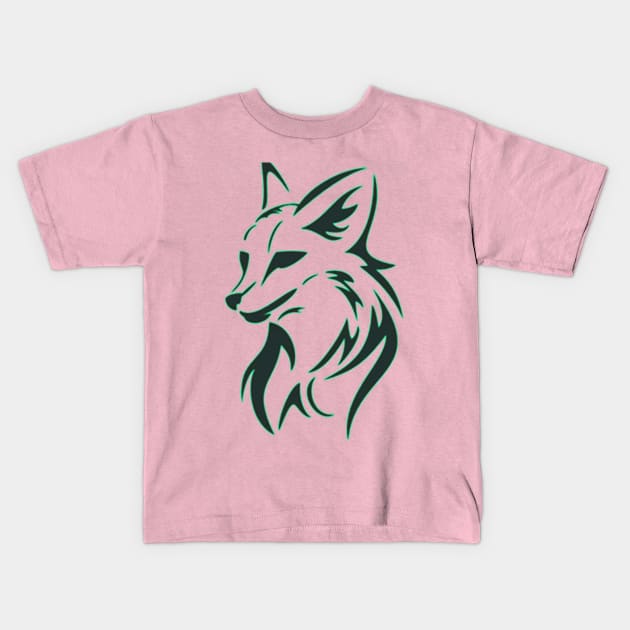 Black Fox T-shirt Kids T-Shirt by Beautiful quotes